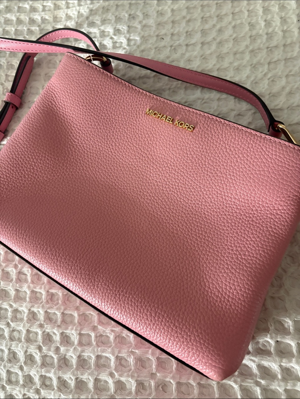 Michael Kors Pink Pebbled Leather Crossbody